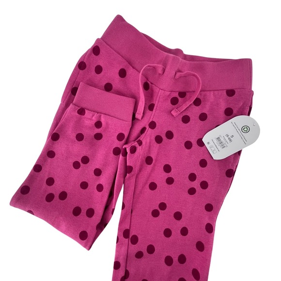 wonder nation Other - Pink Polka Dot Jogger Sweatpants Girls S 6-6X Fleece Drawstring Wonder Nation